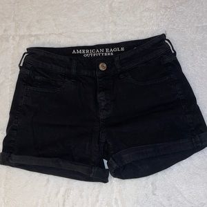 American Eagle black jean shorts. Size 4.